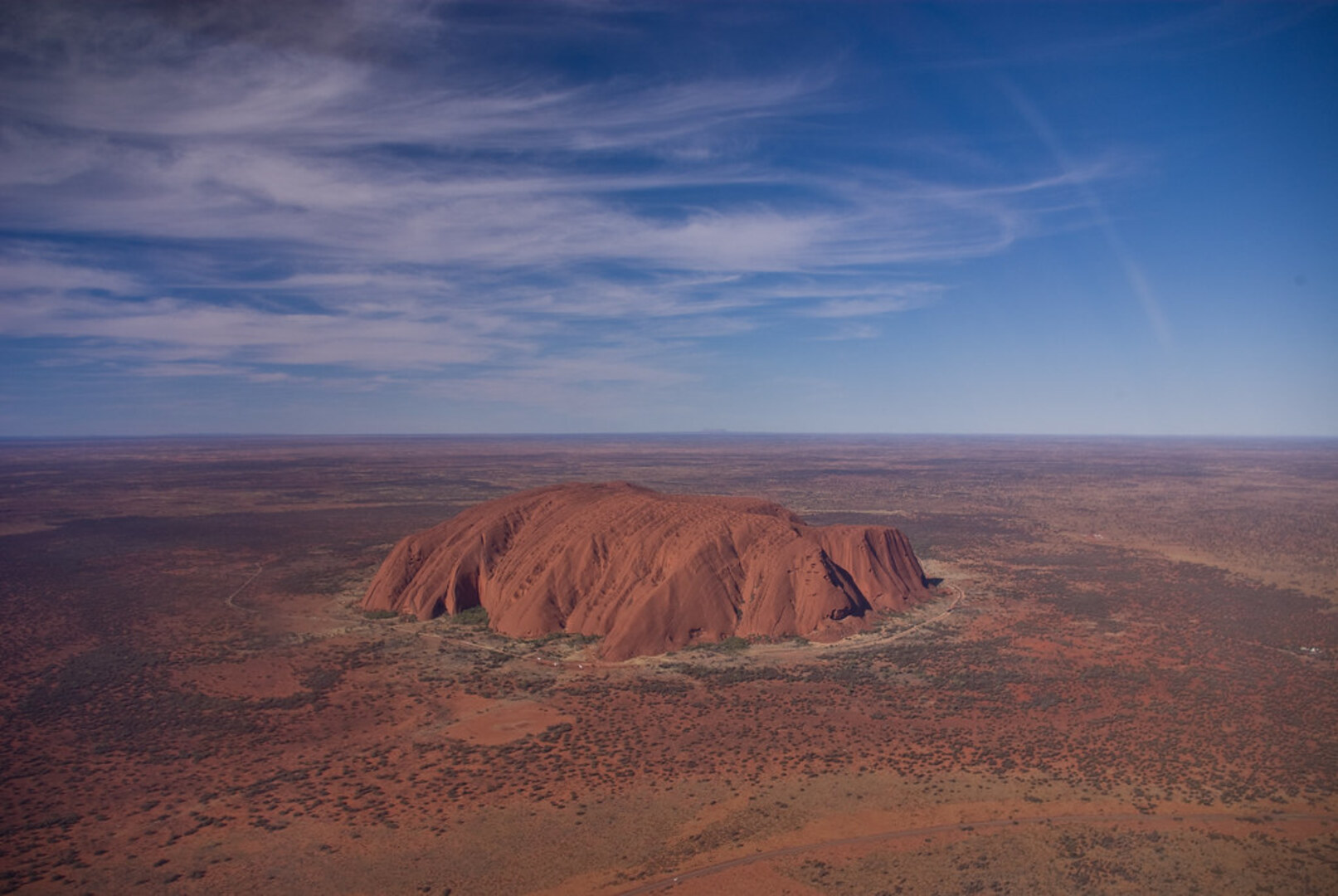 Desert landscape around Uluru